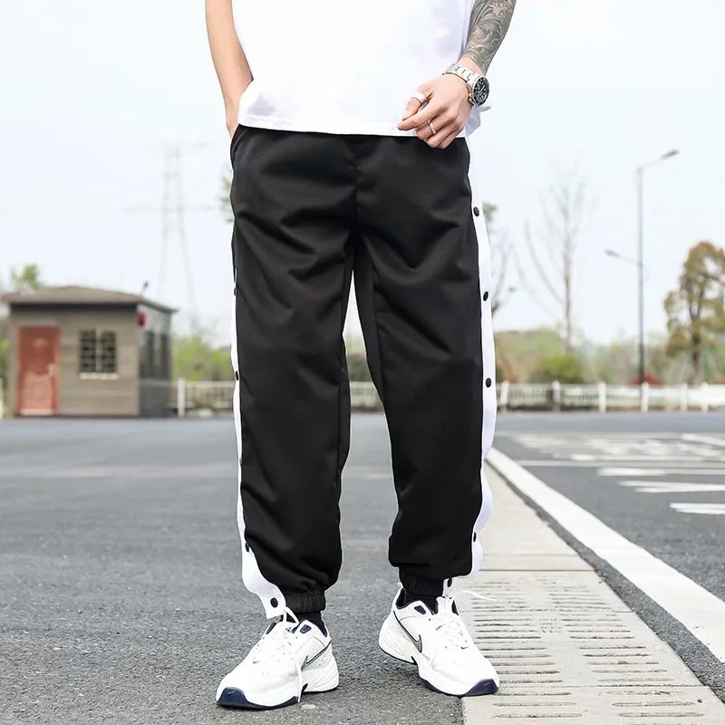 Men's sports pants summer side-breasted casual buttoned long loose-fitting basketball full row training, Gray
Men's sports pants summer side-breasted casual buttoned long loose-fitting basketball full row training, Gray