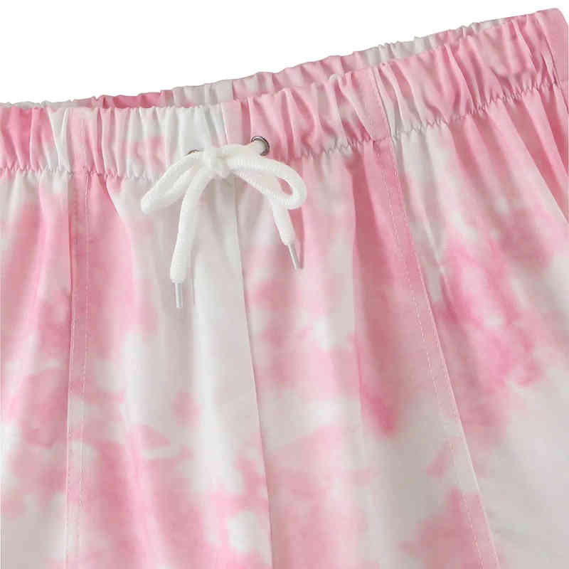 Printed Summer Casual Shorts Women Fashion Elastic Waist Sweatpants Ladies Pockets Muti Color Bottoms Short Femme 210515