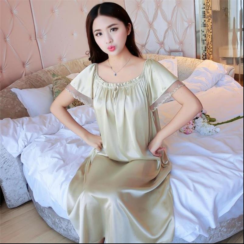 summer ice silk nightgown home womens sleepwears service loose plus size comfort imitation pregnant woman nightdress z37, Black;red
summer ice silk nightgown home womens sleepwears service loose plus size comfort imitation pregnant woman nightdress z37, Black;red