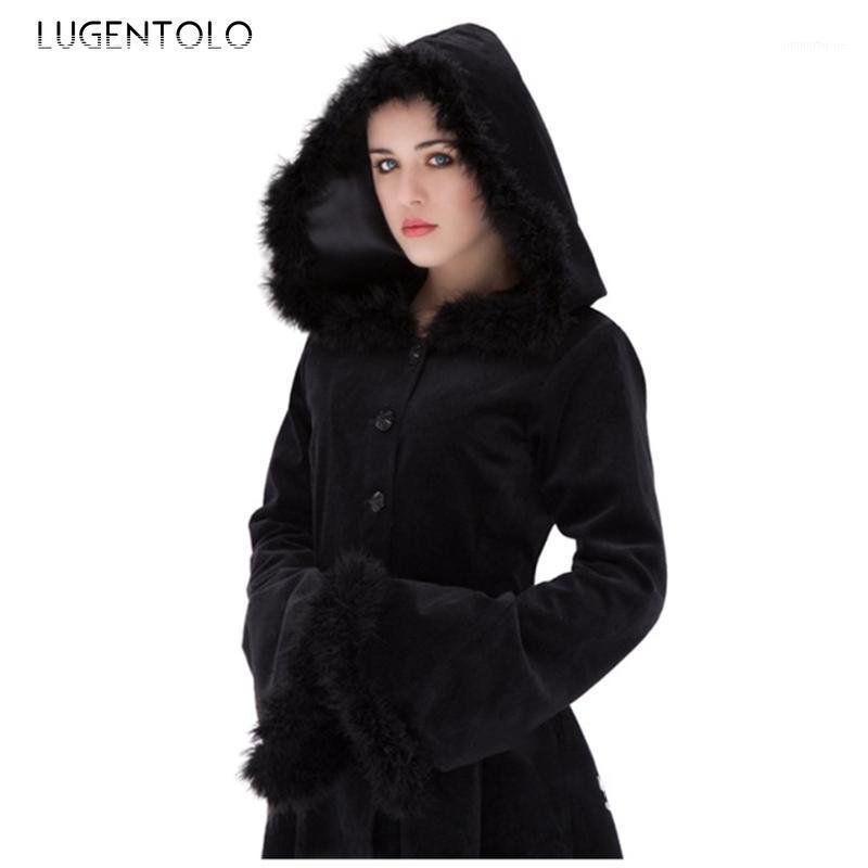 Women' Trench Coats Hooded Women Vintage Single-breasted Big Swing Coat Female Casual Autumn Winter Solid Long, Black
Women' Trench Coats Hooded Women Vintage Single-breasted Big Swing Coat Female Casual Autumn Winter Solid Long, Black