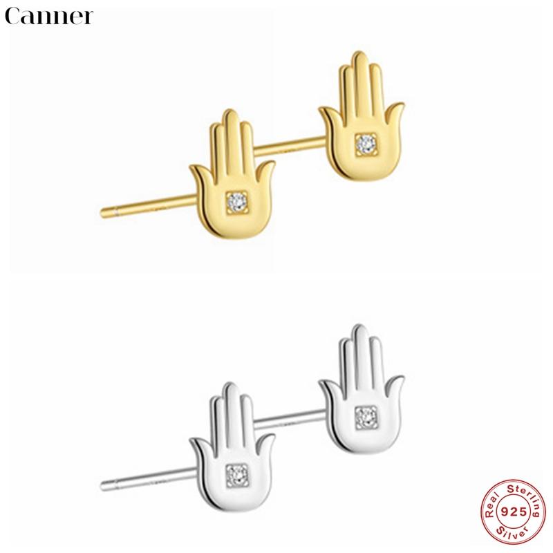 Stud CANNER 925 Sterling Silver Elegant And Exquisite Diamond Devil Palm Zircon Earrings For Woman Classic Jewelry Party Girl's, Golden;silver
Stud CANNER 925 Sterling Silver Elegant And Exquisite Diamond Devil Palm Zircon Earrings For Woman Classic Jewelry Party Girl's, Golden;silver