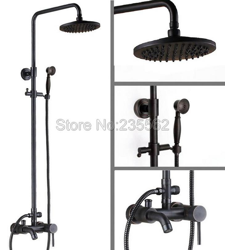 Oil Rubbed Brass Rainfall 8" Shower Set Faucet Single Handle Mixer Tap With Handheld + Tub Faucets Lrs321 Bathroom Sets
Oil Rubbed Brass Rainfall 8" Shower Set Faucet Single Handle Mixer Tap With Handheld + Tub Faucets Lrs321 Bathroom Sets