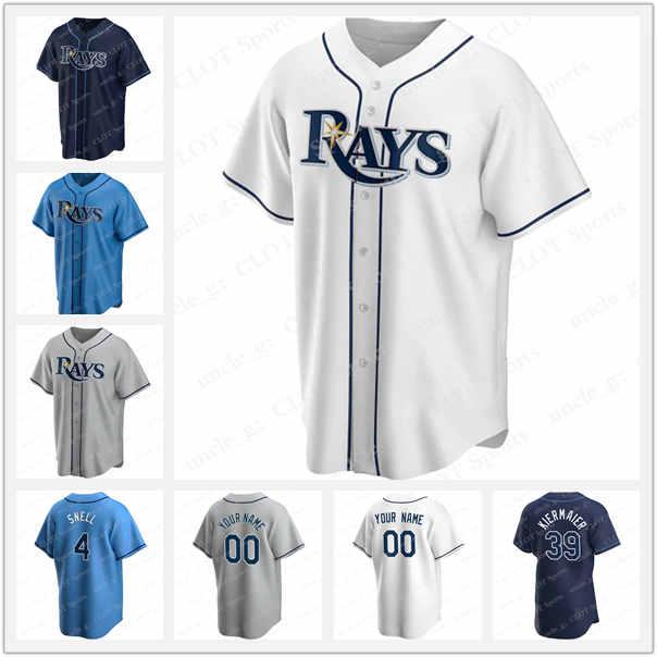 

Tampa Bay 2020 Baseball Jersey austin meadows 39 Kevin Kiermaier 56 Randy Arozarena blake-snell Hunter Renfroe jersey men youth women, 3(guangmang)