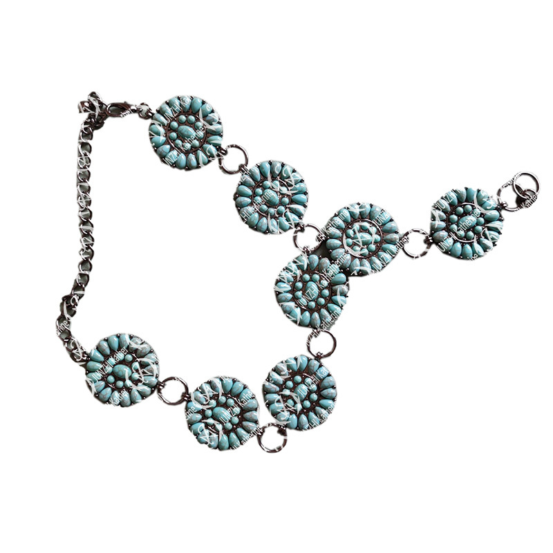 Katherine Factory Mommy and Me Solid Oval Metal Adjustable Wtern Concho Turquoise Belt, Black
Katherine Factory Mommy and Me Solid Oval Metal Adjustable Wtern Concho Turquoise Belt, Black
