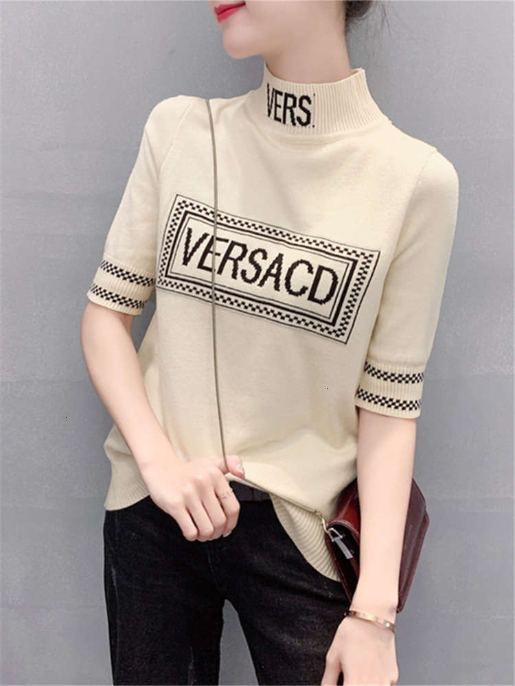 women's sweaters 2021 spring high collar pullover short sweater loose and foreign style half sleeve knitted base coat fashion ybso, White;black
women's sweaters 2021 spring high collar pullover short sweater loose and foreign style half sleeve knitted base coat fashion ybso, White;black