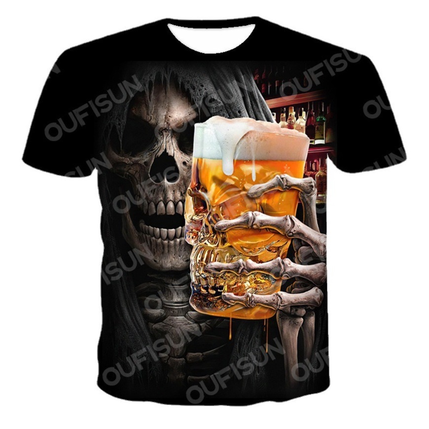 2021 summer fashion horror skull 3d printed t-shirt men's casual short sve l2gi, White;black
2021 summer fashion horror skull 3d printed t-shirt men's casual short sve l2gi, White;black