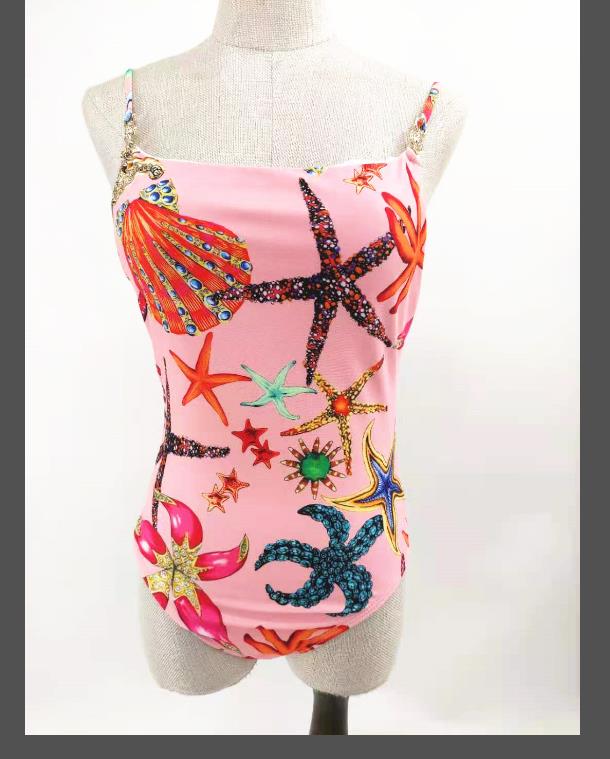 Designer Starfish swimwear Swimsuit For Women Luxury Sexy Backless Starfishs Printing Triangle One-Piece swimwears Vest Bikini Bathing Suit, Pink
Designer Starfish swimwear Swimsuit For Women Luxury Sexy Backless Starfishs Printing Triangle One-Piece swimwears Vest Bikini Bathing Suit, Pink