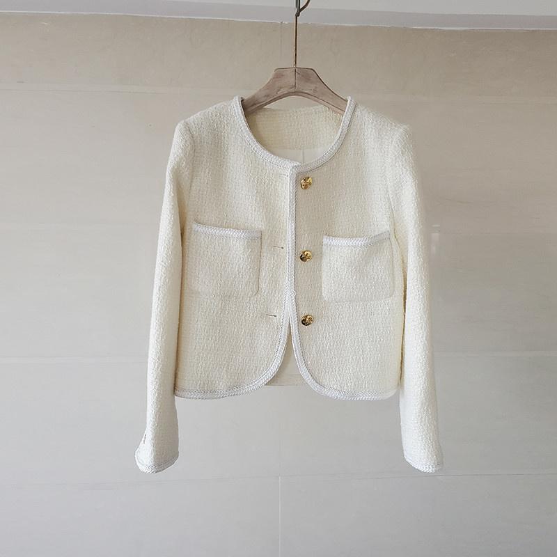 Women' Jackets High Quality Tweed Women Jacket Wool Cardigans White Korean Chic Long Sleeve Autumn Winter Suit Coat Short Outwear, Black
Women' Jackets High Quality Tweed Women Jacket Wool Cardigans White Korean Chic Long Sleeve Autumn Winter Suit Coat Short Outwear, Black
