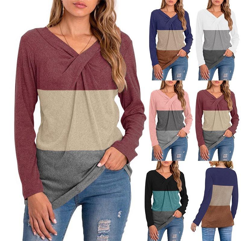 Women's T-Shirt 2022 Spring Long Sleeve Women Autumn Winter Pullover Loose Tshirts V-neck Cotton Bottoming Tee Shirt 18192, White
Women's T-Shirt 2022 Spring Long Sleeve Women Autumn Winter Pullover Loose Tshirts V-neck Cotton Bottoming Tee Shirt 18192, White