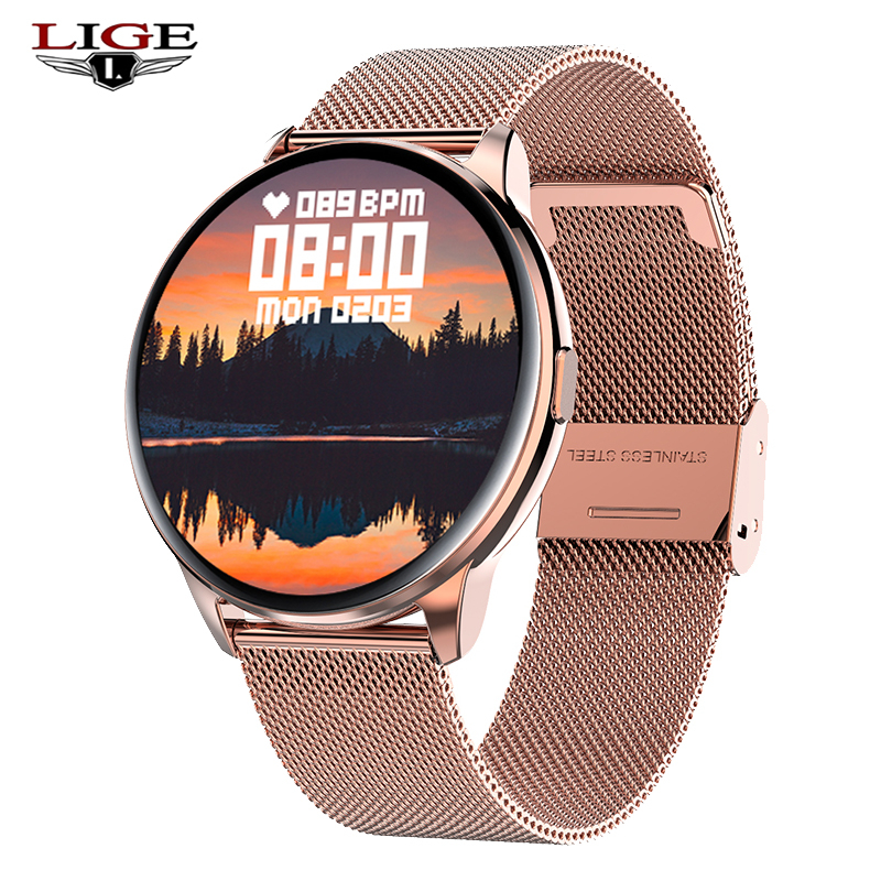 LIGE Full Touch Smart Watch Women IP68 Waterproof Bracelet ECG Heart Rate Monitor Sleep Monitoring Sports Smartwatch For Ladiesg, Belt pink
LIGE Full Touch Smart Watch Women IP68 Waterproof Bracelet ECG Heart Rate Monitor Sleep Monitoring Sports Smartwatch For Ladiesg, Belt pink