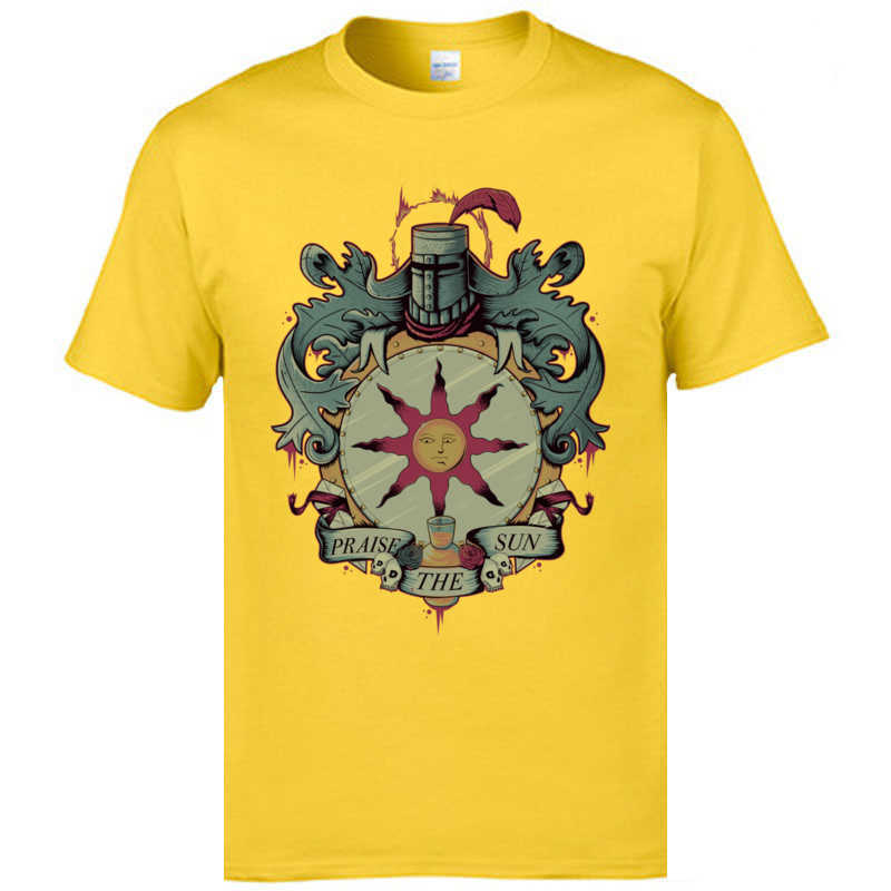 Arrival Men Tops & ees Dark Souls Normal Shirts 100% Cotton Fabric Short Sleeve Camisa Shirt Round Neck Vintage Game 210629