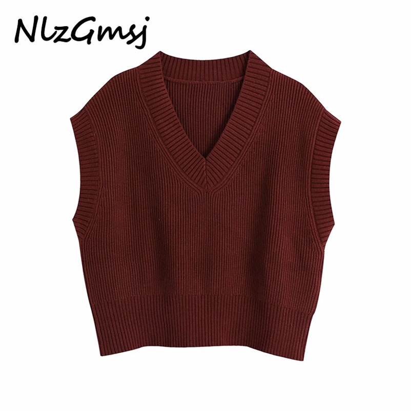Sweater Women Autumn Vintage Vest s V-Neck Knitted Pullovers Solid Female Casual Waistcoat Clothes 210628, As picture
Sweater Women Autumn Vintage Vest s V-Neck Knitted Pullovers Solid Female Casual Waistcoat Clothes 210628, As picture