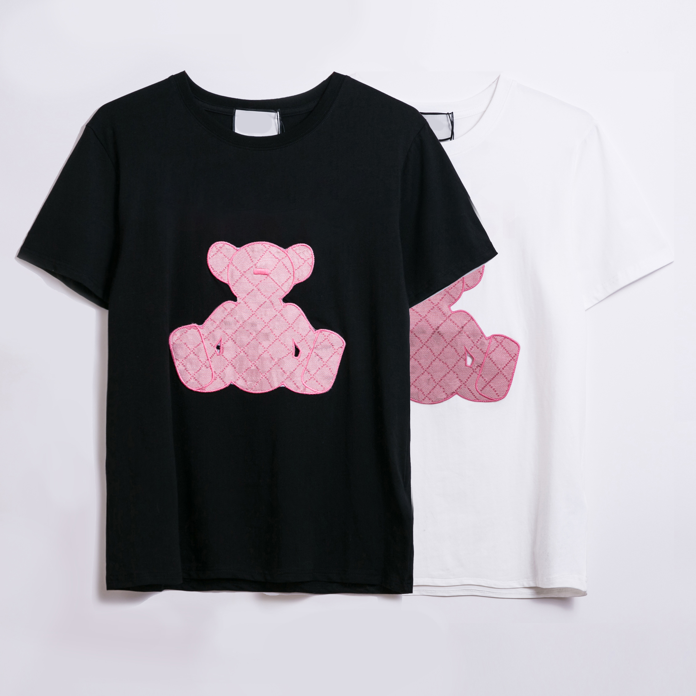 2021 tops 100%cotton womens shirt precision embroidery designe pink bear letters T-shirt mens t shirts Size S-XXL, White;black
2021 tops 100%cotton womens shirt precision embroidery designe pink bear letters T-shirt mens t shirts Size S-XXL, White;black