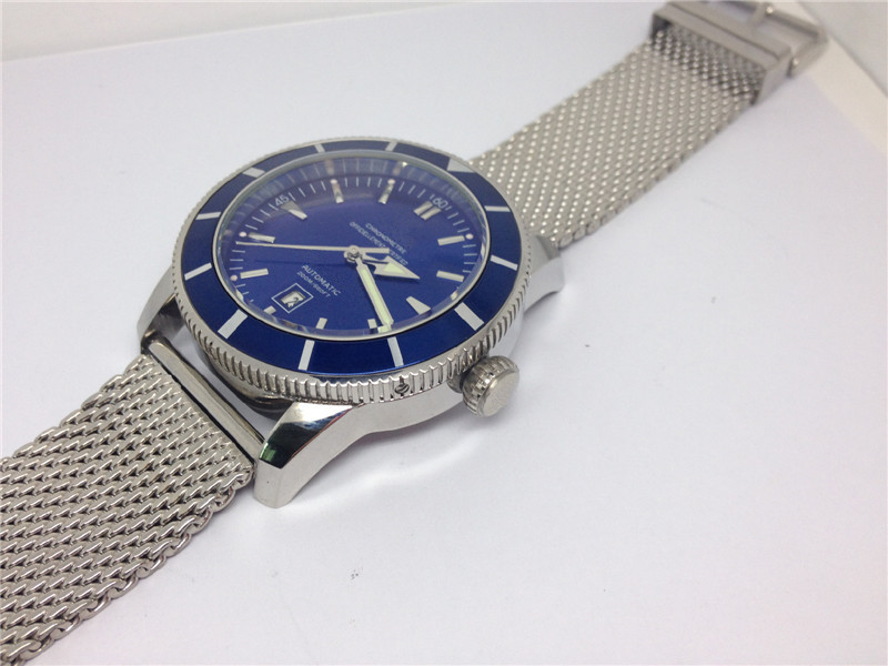 Male mechanical watch Stainless watches Blue dial men's wristwatch auto date 005, Slivery;brown
Male mechanical watch Stainless watches Blue dial men's wristwatch auto date 005, Slivery;brown