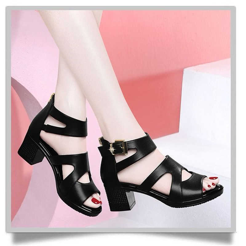 2020 New Woman Summer Sandals Roman fish mouth women's thick heel high-ed shoes sole versatile middle women Y0721, Black
2020 New Woman Summer Sandals Roman fish mouth women's thick heel high-ed shoes sole versatile middle women Y0721, Black