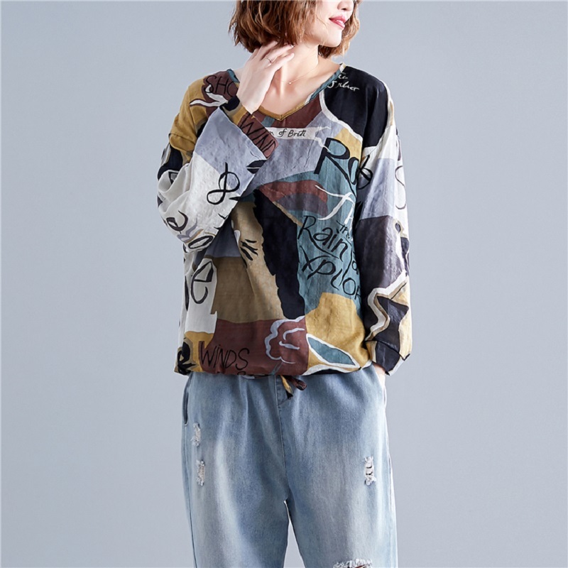 korean style cotton plus size vintage autumn casual loose tee t shirt women t-shirt ladies tshirt clothes tops streetwear 210406