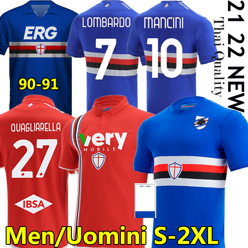 21/22 Sampdoria soccer jerseys Bonazzoli Candreva retro 1990 1991 vintage classic jersey Mancini Vialli Cerezo Attilio Lombardo 2021 2022 men football shirt, Sampdoria 20/21 home
21/22 Sampdoria soccer jerseys Bonazzoli Candreva retro 1990 1991 vintage classic jersey Mancini Vialli Cerezo Attilio Lombardo 2021 2022 men football shirt, Sampdoria 20/21 home