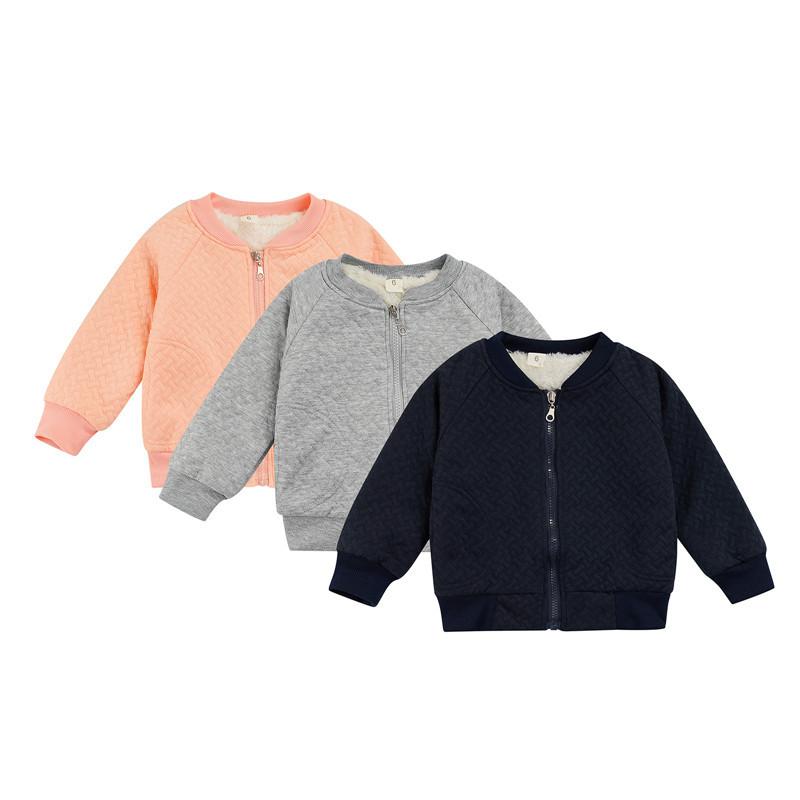 Jackets 6-36months Unisex Baby Coat With Plush Lining Smooth Zipper Solid Color Fall Winter For Infant Boys Girls Casual Outwear, Blue;gray
Jackets 6-36months Unisex Baby Coat With Plush Lining Smooth Zipper Solid Color Fall Winter For Infant Boys Girls Casual Outwear, Blue;gray