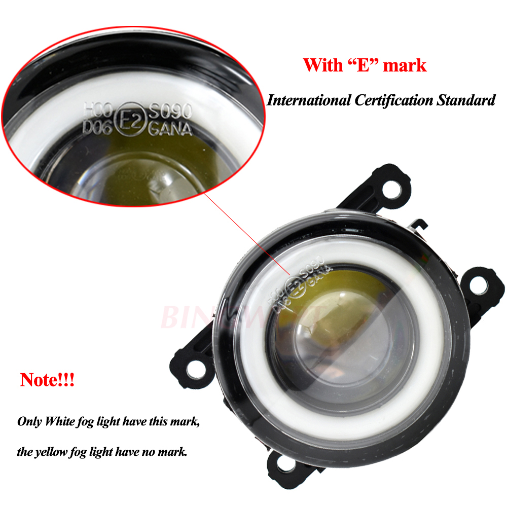 fog light with for Subaru Forester 2013-2018 2 pcs Front Bumper Lamp Styling Angel Eye LED Lens 12v H11
