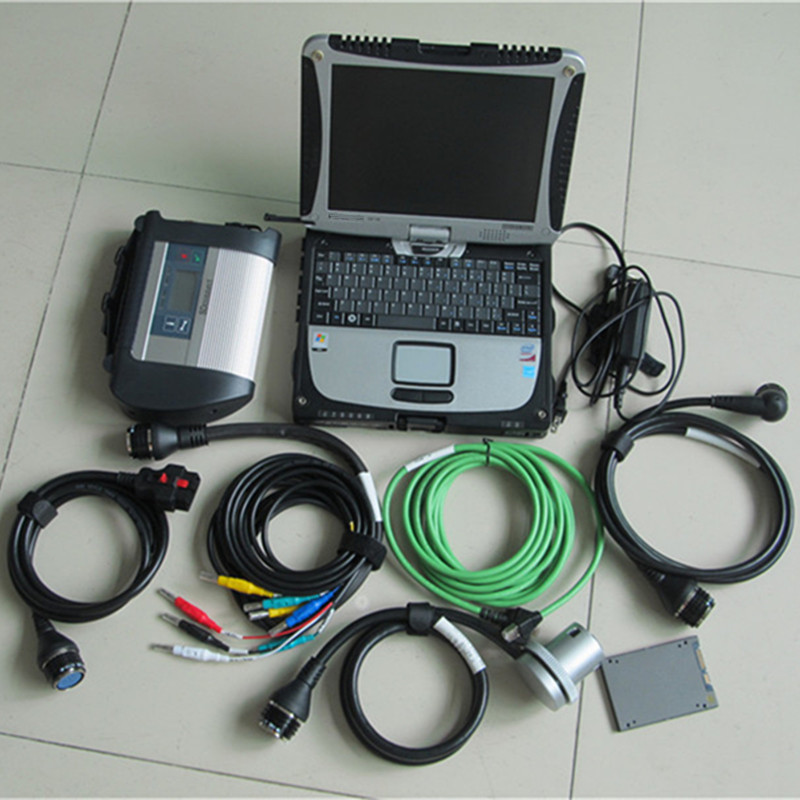 New MB Star C4 car diagnosic scanner with laptop cf19 Ready To Work HDD/ SSD MB Car Diagnostic tool C4 SD connect Vediamo dts