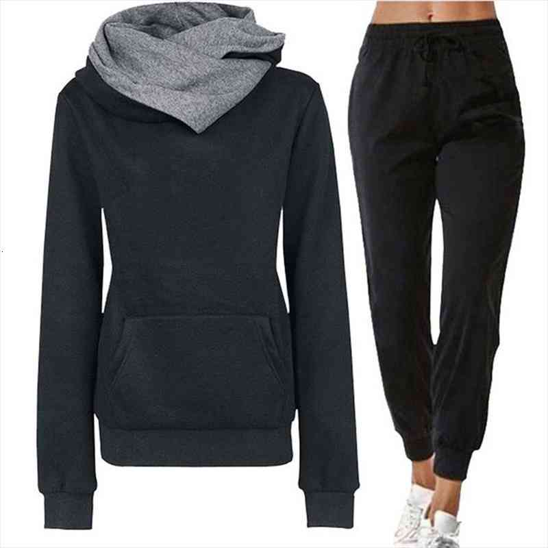 Women Fashion Tracksuit Pullovers Hoodies Set Sportwear Vetement Femme Suit Casual Hooded Sweatshirt Trousers Outfits, Gray
Women Fashion Tracksuit Pullovers Hoodies Set Sportwear Vetement Femme Suit Casual Hooded Sweatshirt Trousers Outfits, Gray