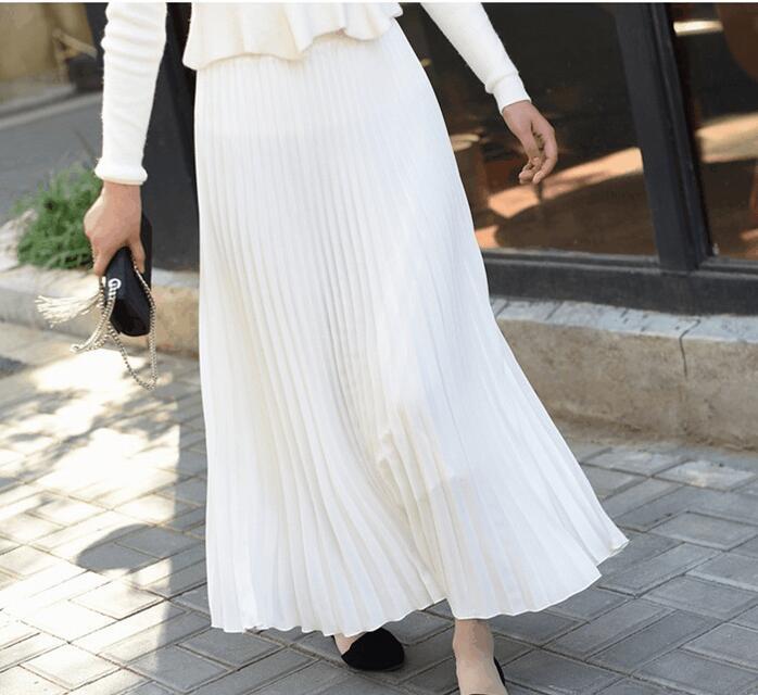Skirts 2021 Spring Arrival Elegant Chiffon Skirt Korean Style Solid Pleated High-waist Woman Long 10 Colors Available, Black
Skirts 2021 Spring Arrival Elegant Chiffon Skirt Korean Style Solid Pleated High-waist Woman Long 10 Colors Available, Black
