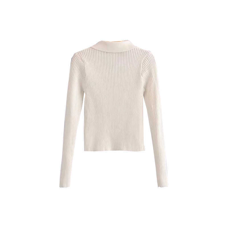 JMPRS Zipper Women Cardigans Sweater Sexy Autumn Long Sleeve Corpped Knitted Fashion Female Top Casual Slim Blouse 211011Z