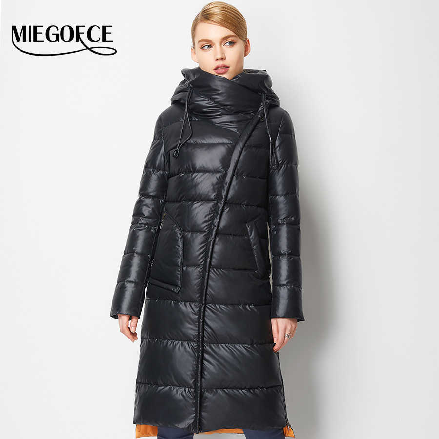MIEGOFCE Fashionable Coat Jacket Women's Hooded Warm Parkas Bio Fluff Parka Hight Quality Female Winter Collection 211011