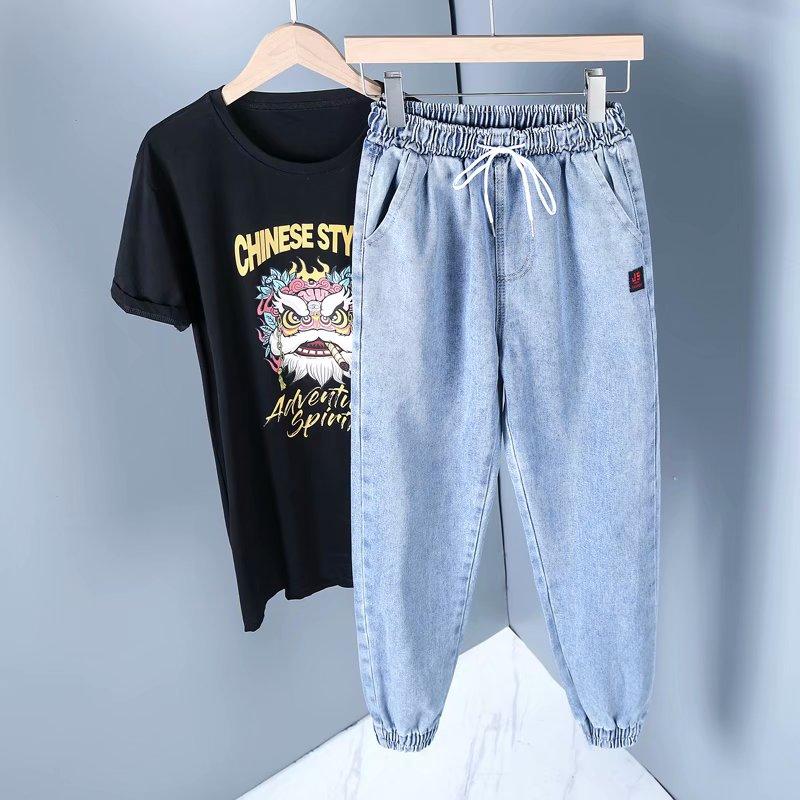 Fashion Men's Pants Korean Streetwear Joggers Men Trousers Cargo Casual Clothing Elastic Waist Size M-5XL