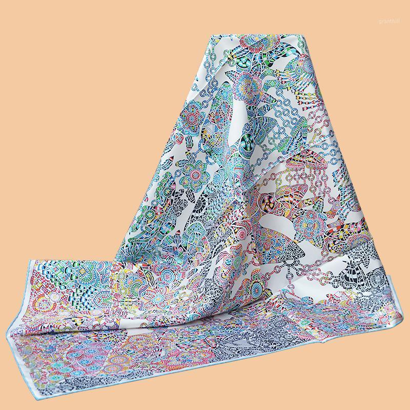 Scarves HuaJun 2 Store||White Bottom "La Legende De La Foret" 90 Silk Square Scarf, Twill Printing, Anti-wrinkle, Handmade, Blue;gray
Scarves HuaJun 2 Store||White Bottom "La Legende De La Foret" 90 Silk Square Scarf, Twill Printing, Anti-wrinkle, Handmade, Blue;gray