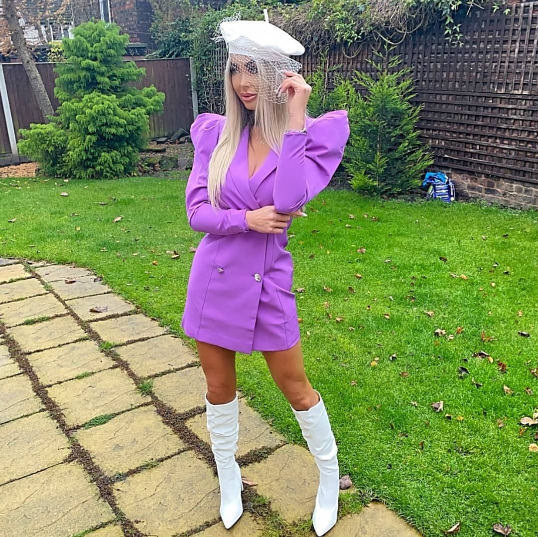 Sexy Purple Women Dress Suits Plus Size Celebrity Red Carpet Blazer Suit Ladies Prom Party Wedding Only One Piece