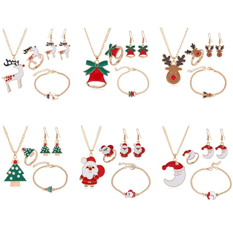 Earrings & Necklace European And American Christmas Series Elk Bells Necklaces Bracelets Multi-piece Fashion Exquisite Holiday Gifts, Silver
Earrings & Necklace European And American Christmas Series Elk Bells Necklaces Bracelets Multi-piece Fashion Exquisite Holiday Gifts, Silver