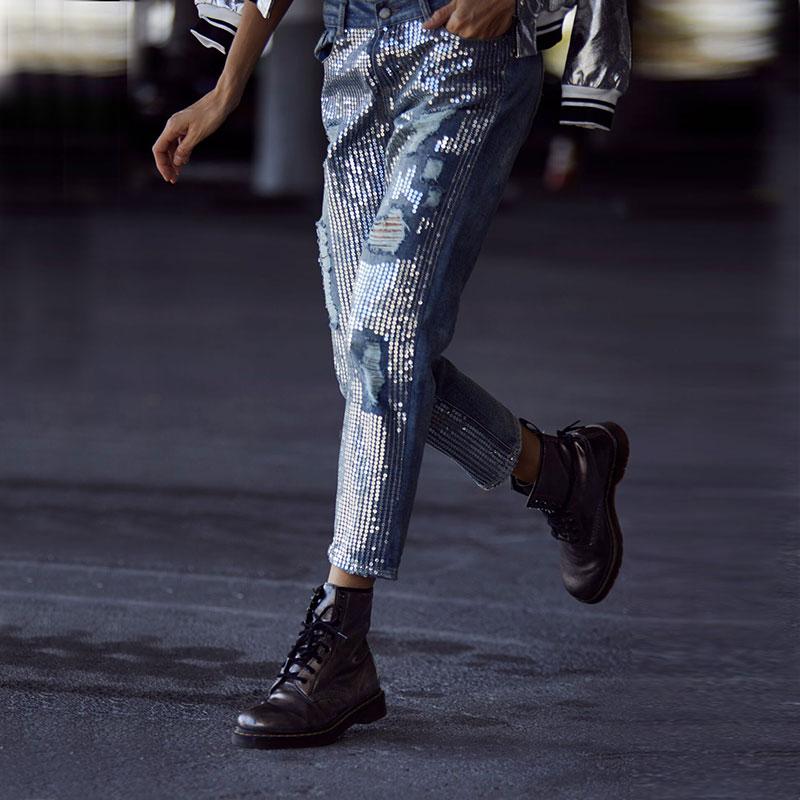 Women's Jeans 2021 Spring Sequins Ripped Women Hole Denim Ankle-Length Pants Streetwear Autumn Trousers, Sky blue
Women's Jeans 2021 Spring Sequins Ripped Women Hole Denim Ankle-Length Pants Streetwear Autumn Trousers, Sky blue
