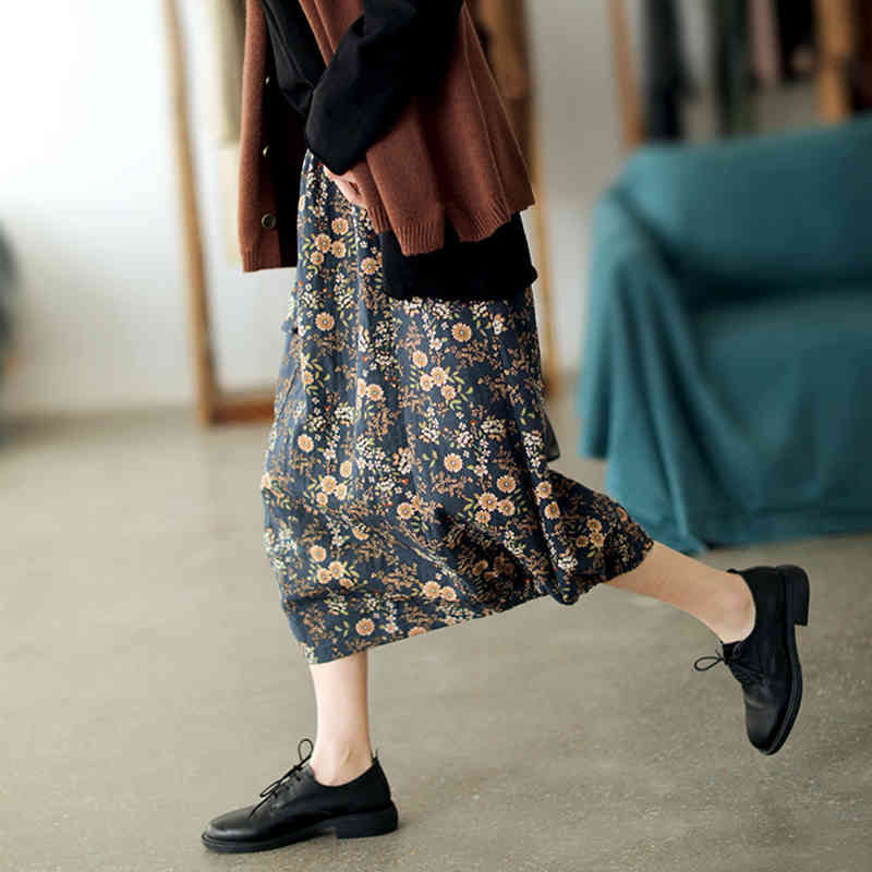 Johnature Cotton Vintage Print Flowers Skirts Casual Elastic Waist Women Loose All-match Elegant Mori Girls Pockets Skirts 210521, Grayish purple
Johnature Cotton Vintage Print Flowers Skirts Casual Elastic Waist Women Loose All-match Elegant Mori Girls Pockets Skirts 210521, Grayish purple