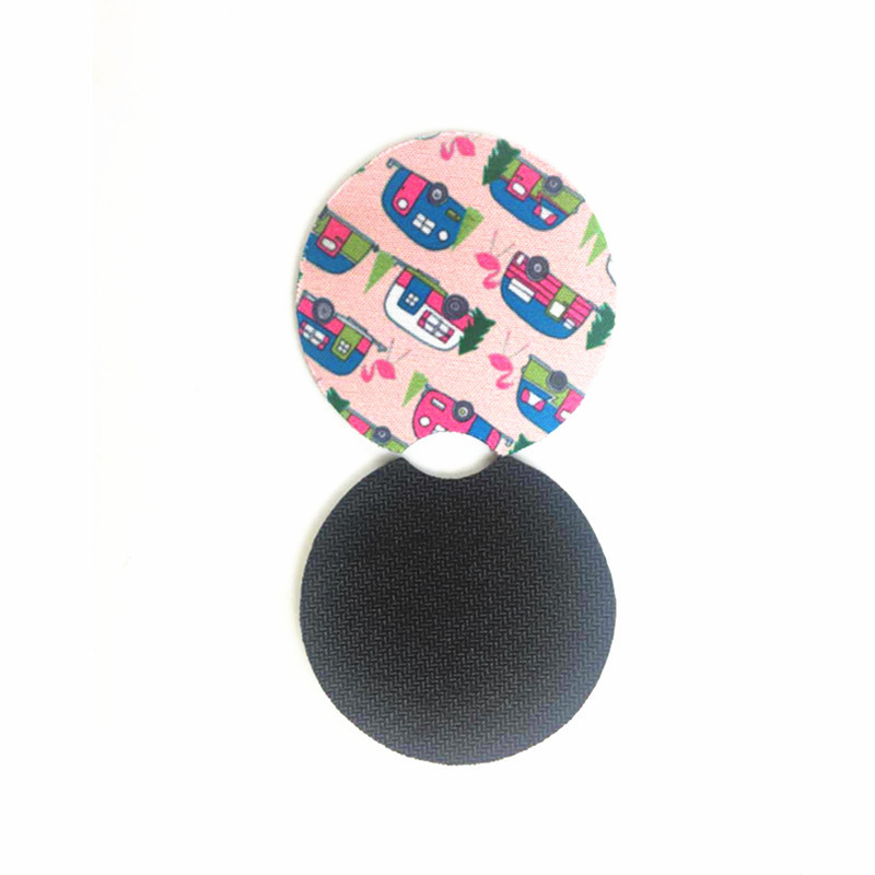 22 Colors Neoprene Drink Cactus Unicorn Flower Printed Coffee g Mats Soft Round Non-slip Coaster for Car Home Decoration Free shipping