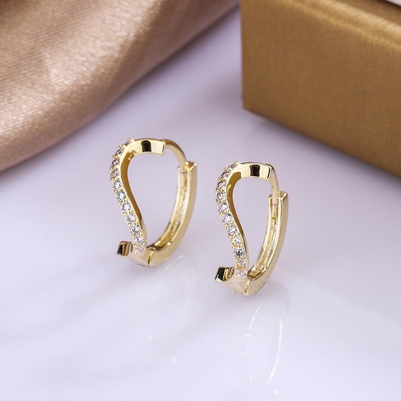 Hoop & Huggie Gold Color Arc Earrings Trend 2021 Ear Accessories Earings For Women Female Twist Pattern Zircon Jewelry Wholesale KCE005
Hoop & Huggie Gold Color Arc Earrings Trend 2021 Ear Accessories Earings For Women Female Twist Pattern Zircon Jewelry Wholesale KCE005