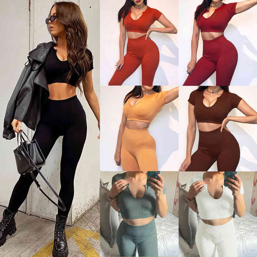 Outdoor Indoor Exercise Fitness Suit2021 short sleeve Pants Set seamless yoga workout set for women, Light blue short sleeve + trousers
Outdoor Indoor Exercise Fitness Suit2021 short sleeve Pants Set seamless yoga workout set for women, Light blue short sleeve + trousers