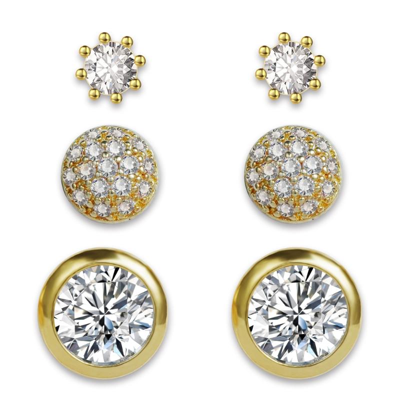 Stud Yunkingdom Trendy Gold Geometirc Round CZ Punk Earrings Set For Women Crystal Party Earings 925 Needle Antiallergic Jewelry, Golden;silver
Stud Yunkingdom Trendy Gold Geometirc Round CZ Punk Earrings Set For Women Crystal Party Earings 925 Needle Antiallergic Jewelry, Golden;silver