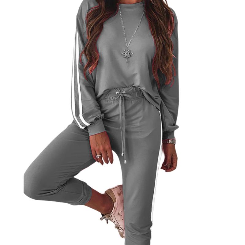 Women Plus Size Two Piece Loose Set Pullover Long Sleeve Top And Pants Sport Casual Ladies Sets Autumn Winter Female Tracksuits Women's