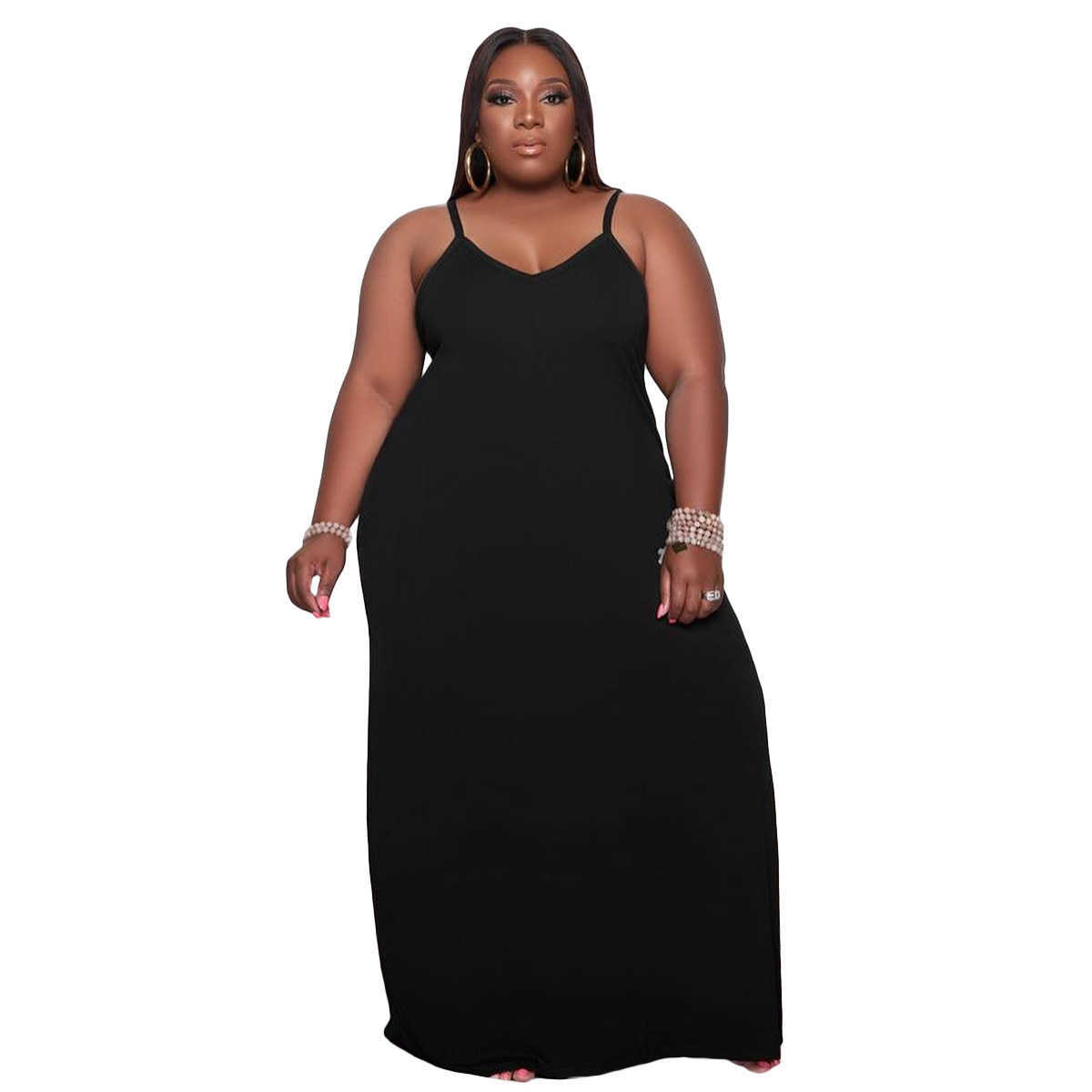 large women's dress pure suspender fashion loose floor skirt dress Women Designers Clothes 2023 XL-5XL