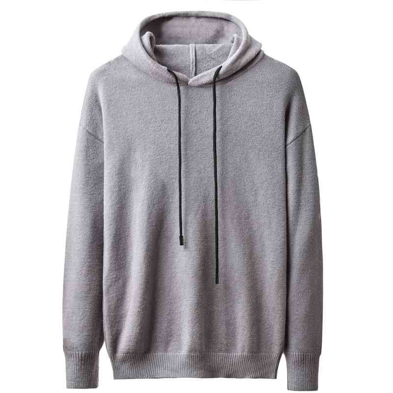 Varsanol Winter Pullover Sweater Men Thick Hooded Sweaters Solid Casual Sport Hoodies Sweaters Top Coats Men Clothing Oversized 210601