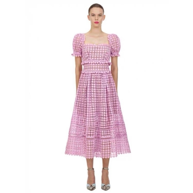 Runway Summer Women Party Dress Self Portrait Purple Square Collar Lace Midi Female Puff Sleeve Holiday 210603, Short
Runway Summer Women Party Dress Self Portrait Purple Square Collar Lace Midi Female Puff Sleeve Holiday 210603, Short