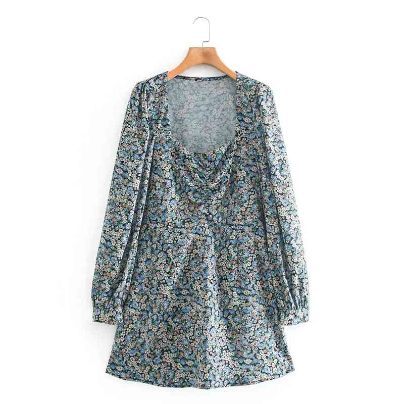 Casual Floral Puff Sleeve Knee Length Party Dress Square Collar A line Elegnat Print Preppy Style Dresses NX9912 210525, Blue
Casual Floral Puff Sleeve Knee Length Party Dress Square Collar A line Elegnat Print Preppy Style Dresses NX9912 210525, Blue