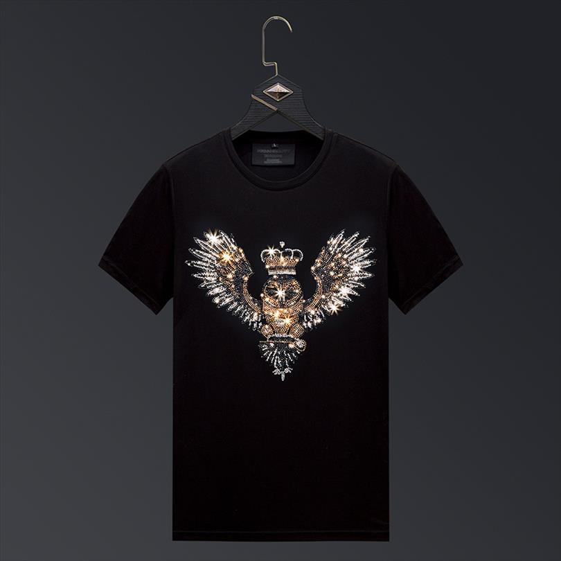 plus size owl crown rhinestones men t shirts brand short sleeve man streetwear o neck slim tshirts camisetas hombre, White;black
plus size owl crown rhinestones men t shirts brand short sleeve man streetwear o neck slim tshirts camisetas hombre, White;black