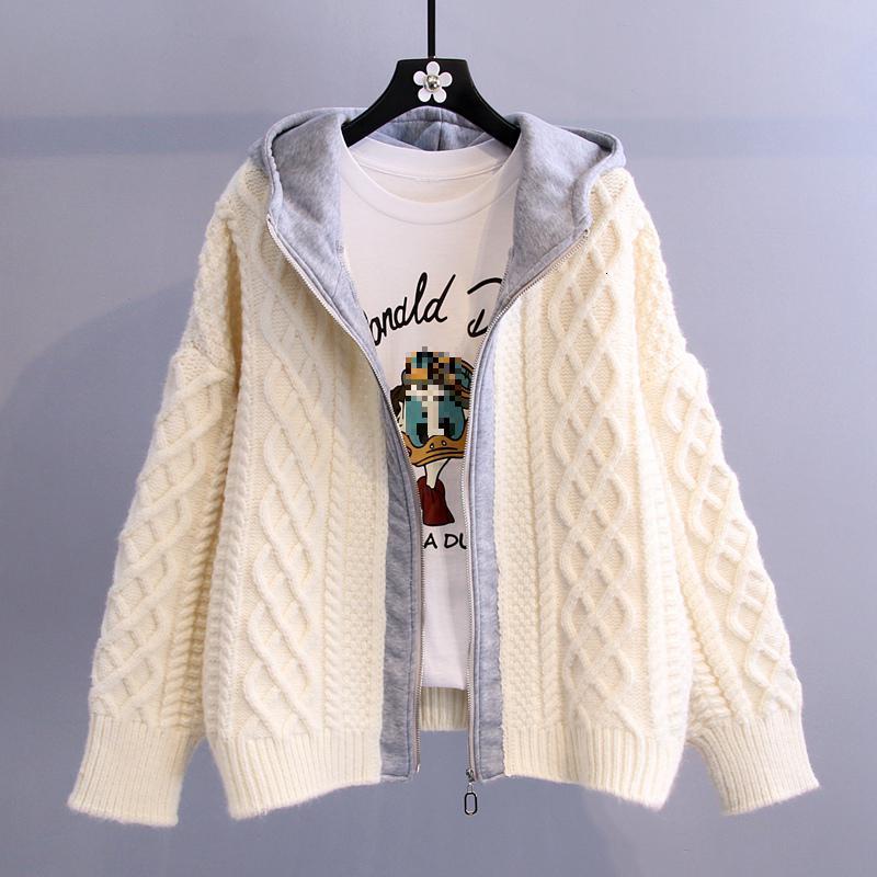 women's sweaters knitted jacket cardigan outerwear autumn hoodie mesh casual streetwear loose woman's coat 86x3, White;black
women's sweaters knitted jacket cardigan outerwear autumn hoodie mesh casual streetwear loose woman's coat 86x3, White;black