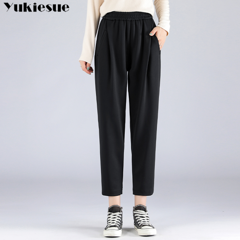 Spring winter Women Clothing Straight Overalls Casual Harem Pants Korean Elastic Waist Cargo Plus size 210518, Black
Spring winter Women Clothing Straight Overalls Casual Harem Pants Korean Elastic Waist Cargo Plus size 210518, Black