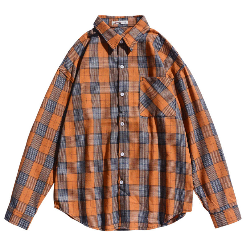 Korean style plaid Hawaiian long sve loose couple casual wear, large size koszula shirt, novelty in autumn, White;black
Korean style plaid Hawaiian long sve loose couple casual wear, large size koszula shirt, novelty in autumn, White;black