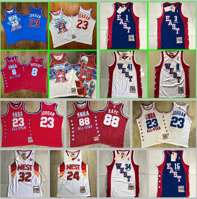 NBA jersey All-star 23 Michael Jordan 8 24 Kobe Bryant 1 McGrady 15 Carter 3 Iverson 41 Nowitzki 1989 2003 2004 2009 Mitchell&Ness Hardwoods Classics retro Jerseys
NBA jersey All-star 23 Michael Jordan 8 24 Kobe Bryant 1 McGrady 15 Carter 3 Iverson 41 Nowitzki 1989 2003 2004 2009 Mitchell&Ness Hardwoods Classics retro Jerseys