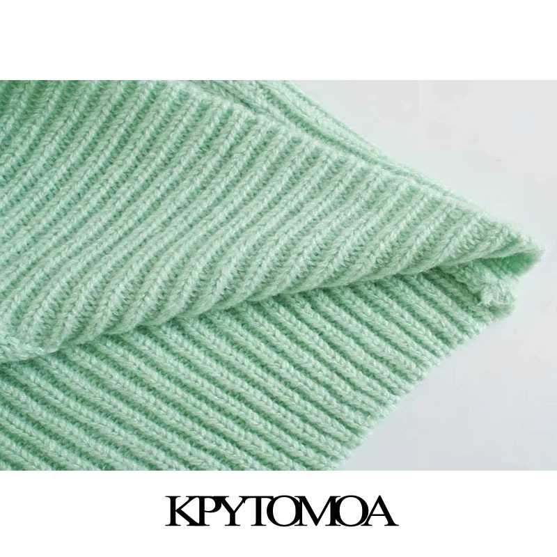 Women Fashion Soft Touch Loose Knitted Sweater High Neck Long Sleeve Female Pullovers Chic Tops 210420