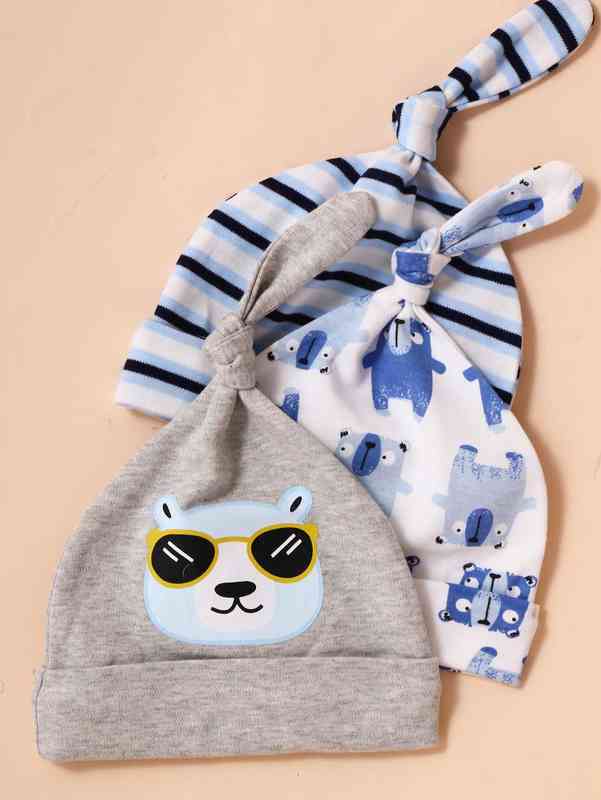 3pcs Baby Cartoon Graphic Hat SHE03